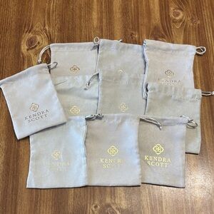 Kendra Scott Gold Logo Silver Pouch